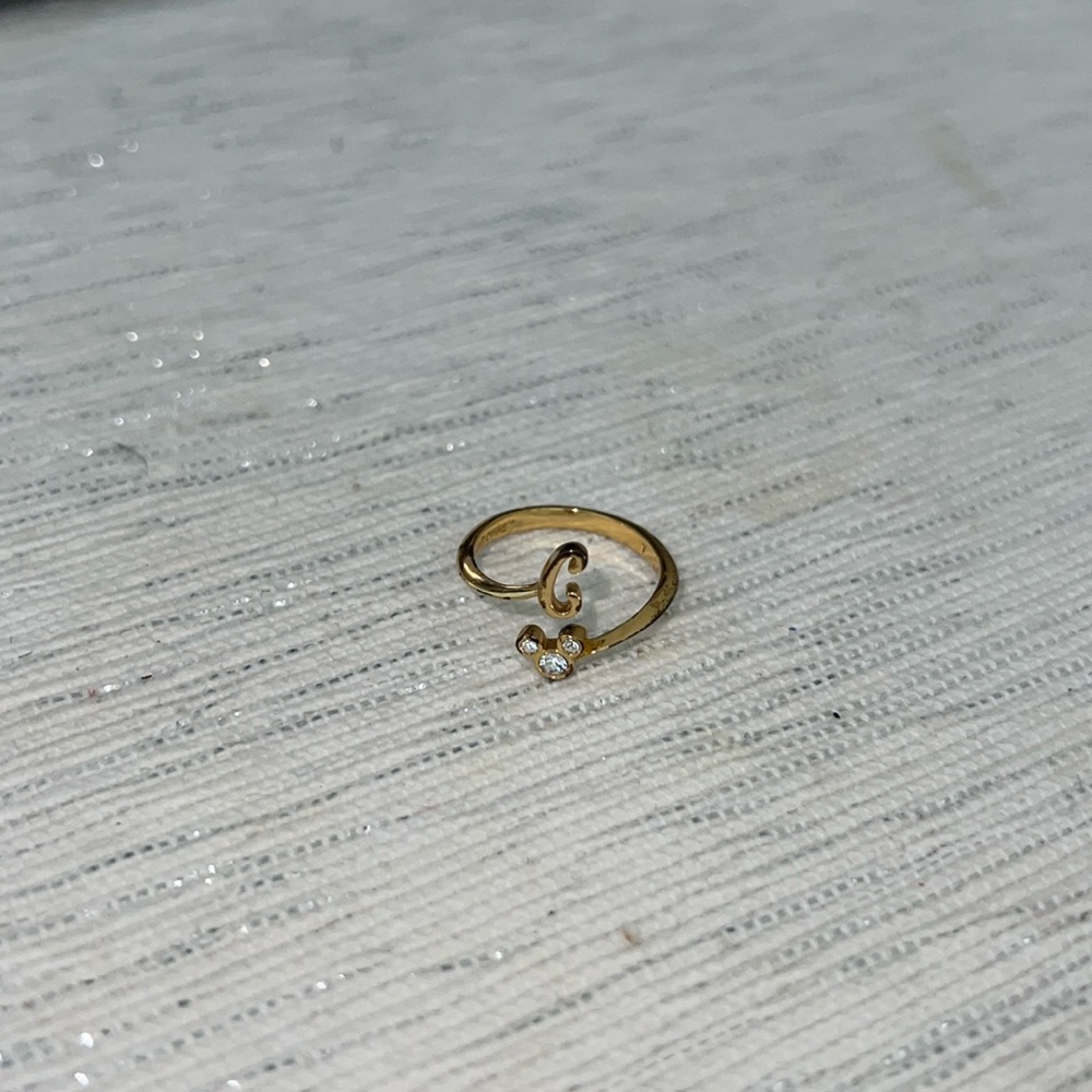 Disney Ring, C initial, Gold